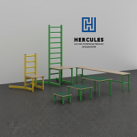 Набор оборудования для ЛФК (стул, скамейка, скамейки-вкладыши) Набор оборудования для ЛФК (стул, скамейка, скамейки-вкладыши)