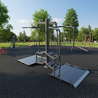 УТЭ-Z-024 Жим от груди и подтягивание для колясочников из нержавеющей стали