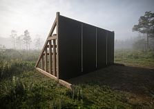 Забор с бревнами - элемент полосы препятствий Разведчик