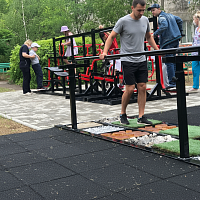 Дорожка для езды на кресле-коляске с гравием 3 x 1 м Дорожка для езды на кресле-коляске с гравием 3 x 1 м