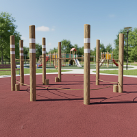 Игровой комплекс "Вертикальные бревна"