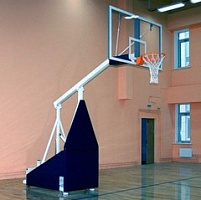 Стойка баскетбольная мобильная, вынос 1,65м с противовесами
