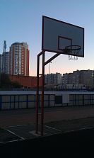 Баскетбольная стойка стационарная уличная с кольцом и антивандальной сеткой 