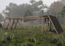 Сетка горизонтальная переправа - элемент полосы препятствий Разведчик