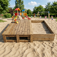 Песочница с крышкой