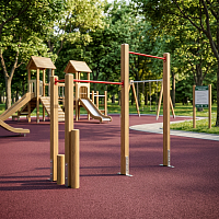 Турник двухуровневый Г-образный