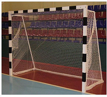 Сетка для хоккейных ворот (хоккей с мячом), 2,14х3,66х0,90х1,20 м, толщина нити: 3,0 мм
