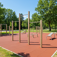 Турник тройной серия Эко